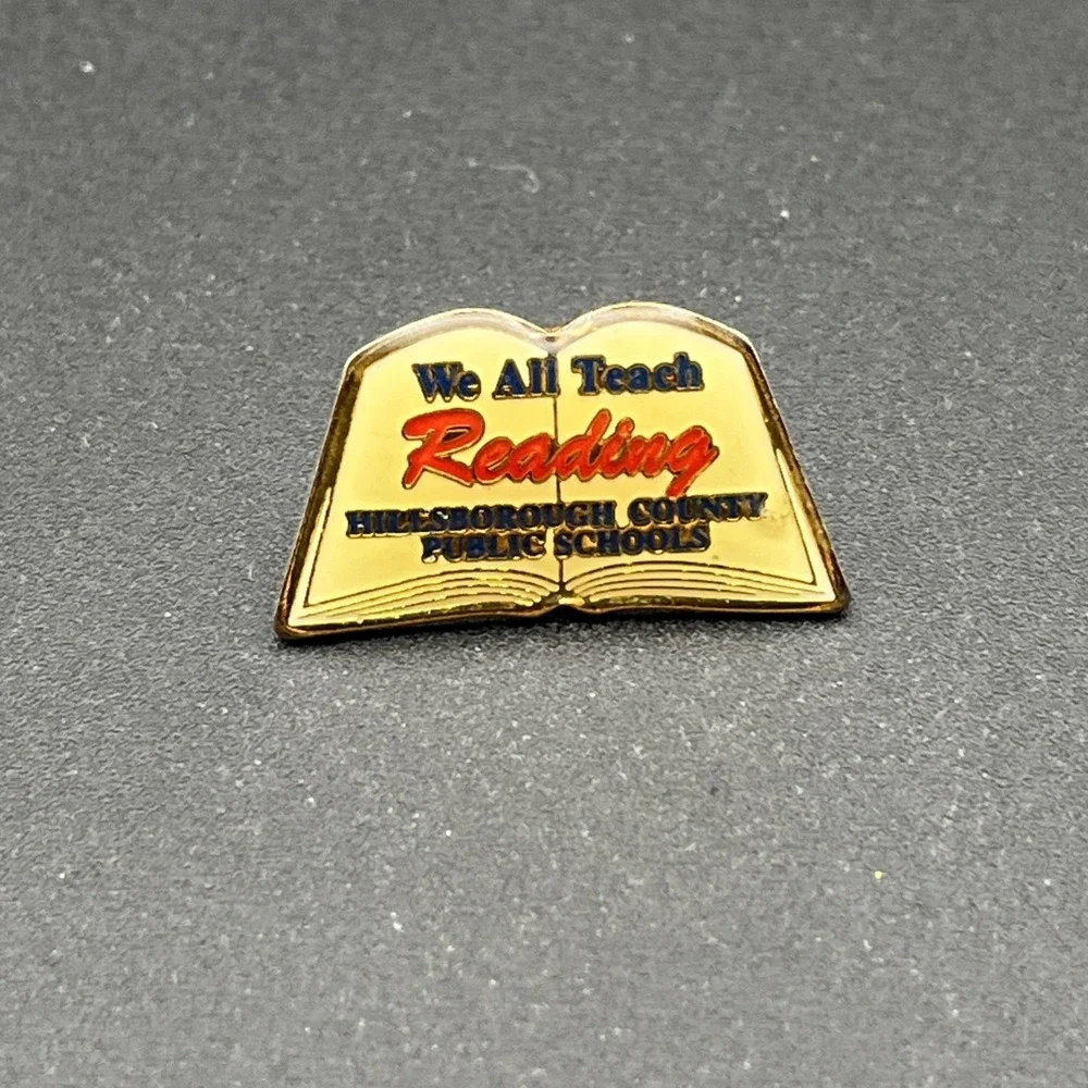 We All Teach Reading Hillsborough County Public Schools Lapel Hat‎ Pin